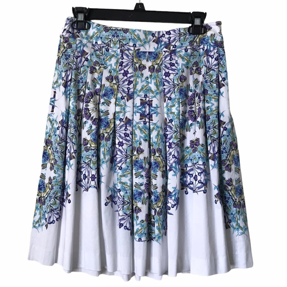 TALBOTS - Floral Spring Summer Pleated Full Skirt